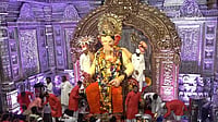 Lalbaugcha Raja VIP Darshan Row: Why Are Ordinary Devotees Being Rushed While VIPs Get More Time | Photo: PTI : People offer prayers at Lalbaugcha Raja during 'Ganesh Chaturthi' festival, in Mumbai, Monday, Sept. 14, 2026.
