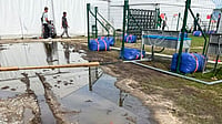 Poor Conditions At Asian Games 2026 Cricket Venue? Waterlogging Spotted At Korogi Sports Club IANS/X : Standing water was spotted near one boundary line at Korogi Sports Park.