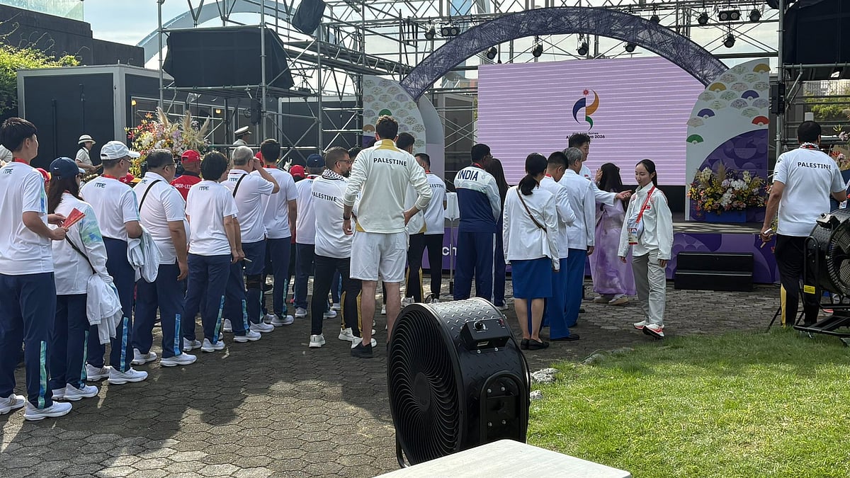 Asian Games 2026 Flag Ceremony: India And Other Contingents Complete Hoisting After Disruption - X