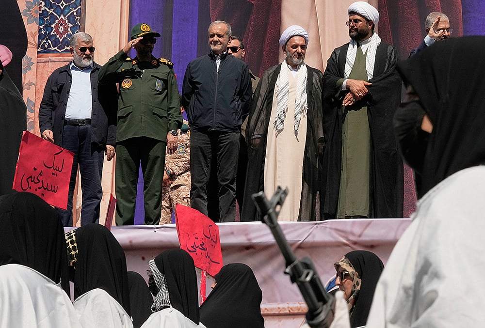 Iran government-organized demonstration