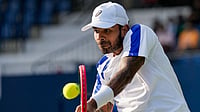 India Vs South Korea: Davis Cup Final 8 Dream Shattered As Sumit Nagal Falls to Soonwoo Kwon Photo: PTI/Shailendra Bhojak : India's Sumit Nagal competes against Netherlands' Guy Den Ouden, unseen, during the 2026 Davis Cup Qualifiers first round tie, in Bengaluru, Karnataka.