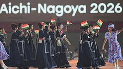 Indian contingent at the Asian Games 2026 opening ceremony at Aichi Nagoya. - Aaron Favila/AP Photo