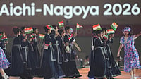 Aaron Favila/AP Photo : Indian contingent at the Asian Games 2026 opening ceremony at Aichi Nagoya. 