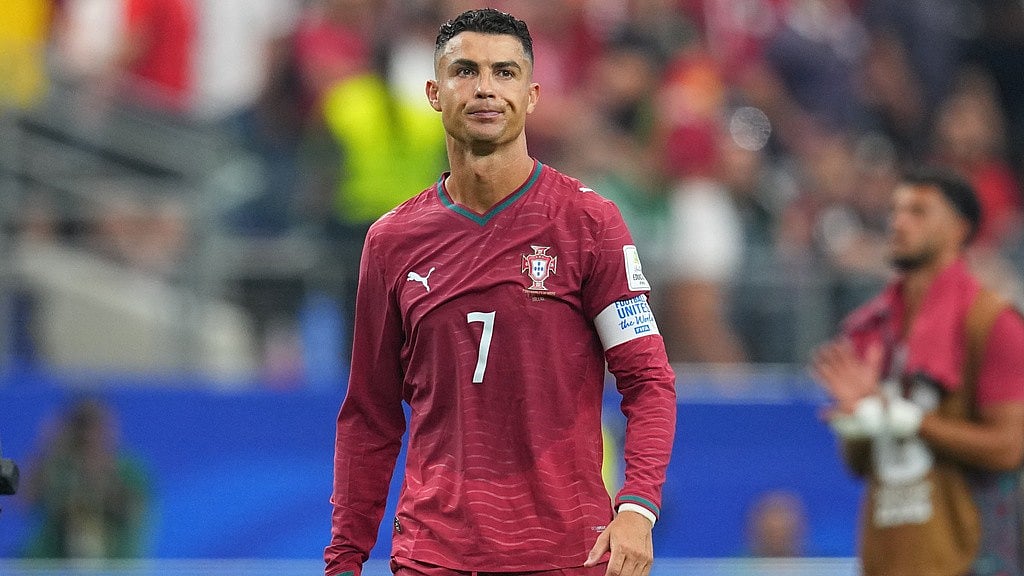 Portugal's Cristiano Ronaldo leaves the pitch after the World Cup round of 16 soccer match between Portugal and Spain in Arlington, Texas, near Dallas. - Julio Cortez/AP Photo
