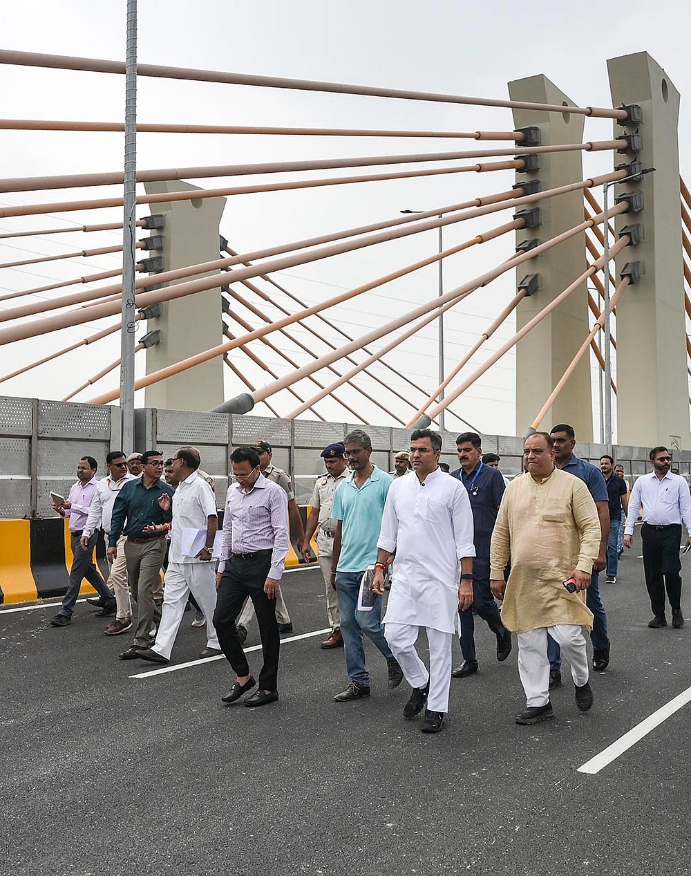 Pravesh Sahib Singh during an inspection