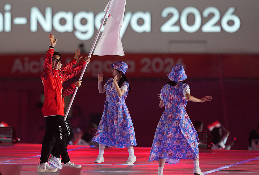 Asian Games Opening Ceremony highlights-Japans flag bearer Nakamura Rimu