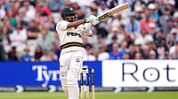 "Were You Here To Sell Chickpeas?’: Former Pakistan Legend Tears Into Babar Azam’s Captaincy Call | Photo: Mike Egerton/PA via AP : Pakistan's Babar Azam batting on day three of the third cricket Test between England and Pakistan in Birmingham, England, Friday, Sept. 11, 2026.