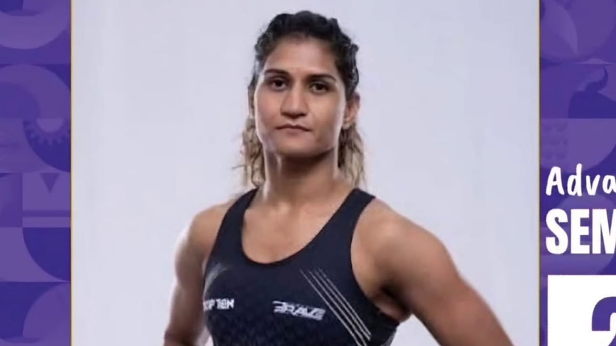 India's Suchika Tariyal defeats Mongolia's Altanchimeg Baigalmaa 2-0 in the women's traditional 60kg event to reach the semifinals, - Sports Authority of India