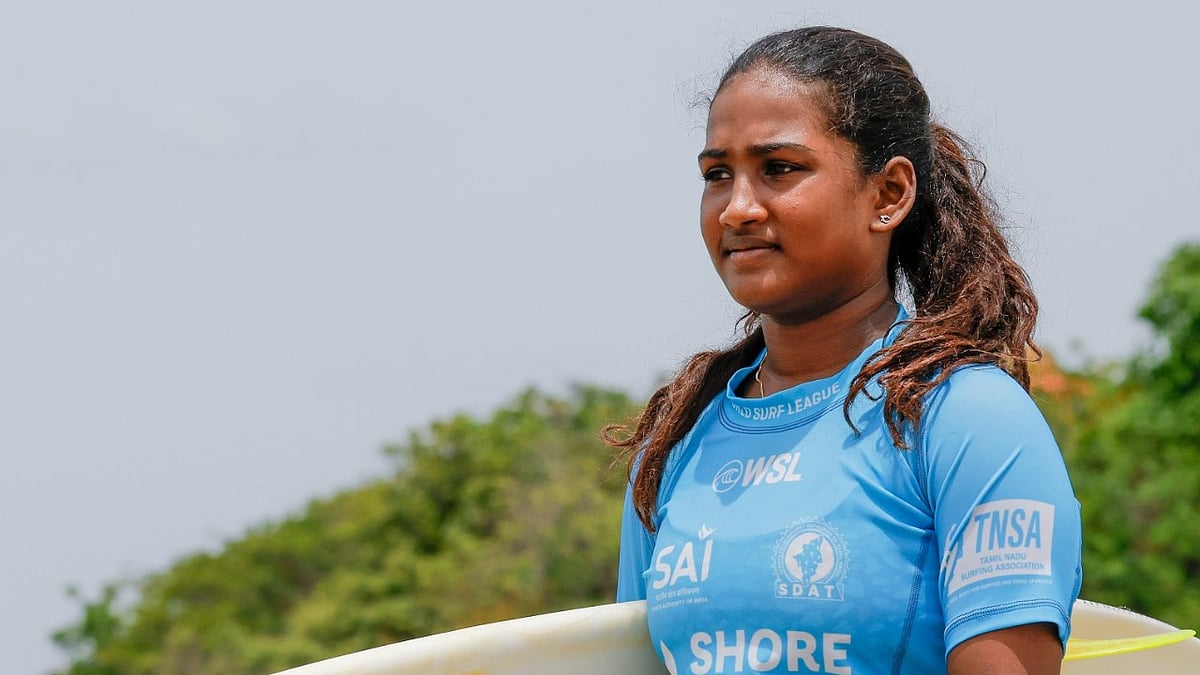 India’s No. 1 women’s shortboard surfer Kamali Moorthy - | Photo: Sai_Media