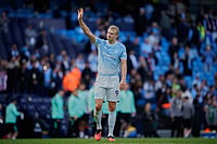 Manchester City Vs Sunderland, Premier League 2026-27:Citizens Edge Black Cats in Eight-Goal Etihad Thriller | Photo: AP/Dave Thompson : Manchester City's Erling Haaland walks off the pitch after the English Premier League soccer match between Manchester City and Sunderland in Manchester, England.