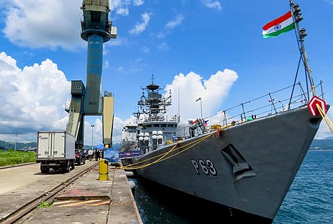 As part of the Indian Navy’s Operational Deployment, Indian Naval Ships Sahyadri and Kulish arrived at Subic Bay, Philippines, to participate in the ASEAN Defence Ministers’ Meeting (ADMM)-Plus Joint Cooperation Activity (JCA). 