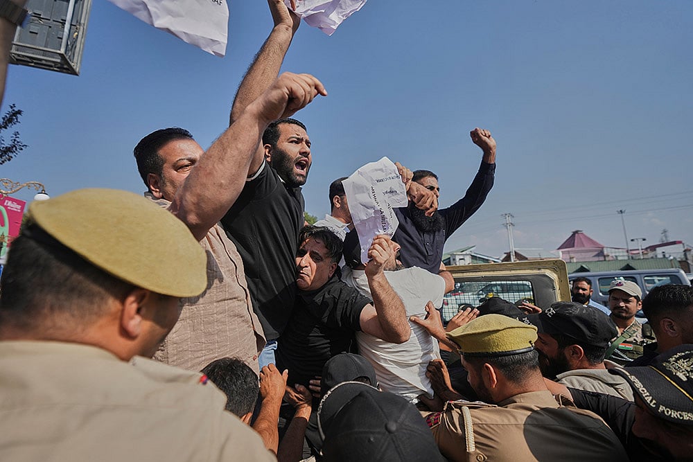 Jammu Kashmir Apni Party Protest
