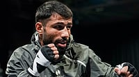 Asian Games 2026: Sumit Kundu Dominates To Kick Off India's Boxing Campaign in Style | Photo: PTI/Ravi Choudhary : Indian boxer Sumit Kundu during a training session ahead of the Glasgow Commonwealth Games 2026, at the SEC Centre in Glasgow, Scotland.