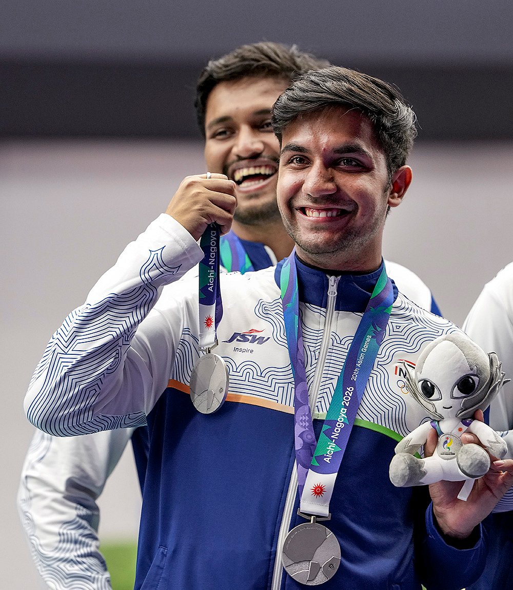 India at Asian Games 2026 Men’s team 10m Air Rifle final highlights-