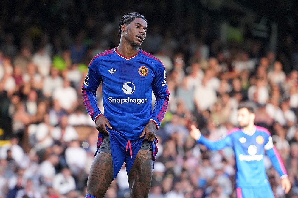 English Premier League: Manchester United vs Fulham Marcus Rashford