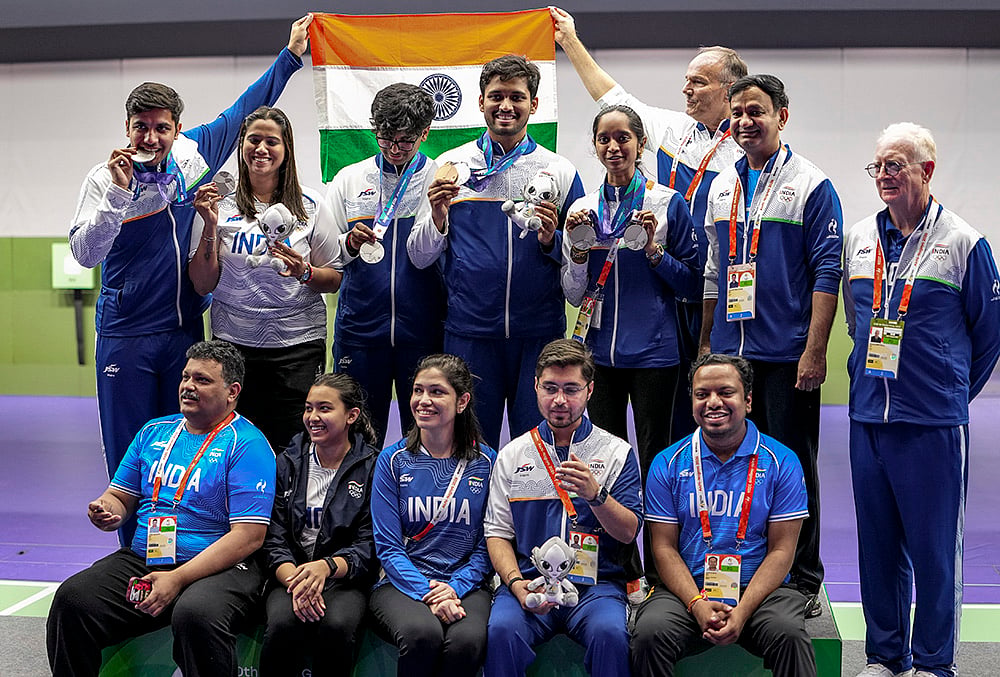 India at Asian Games 2026 Men’s team 10m Air Rifle final highlights-Parth Rakesh Mane