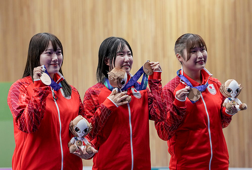 India at Asian Games 2026 Womens Team 10m Air Rifle final japan team
