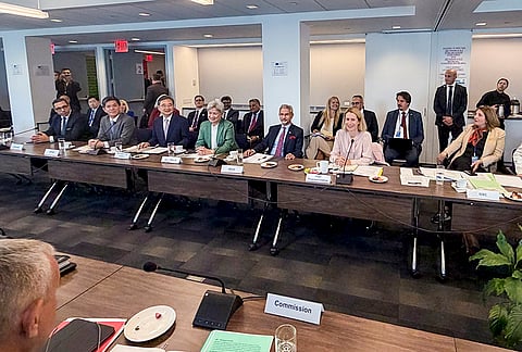 External Affairs Minister S Jaishankar and others during the 81st session of the United Nations General Assembly (UNGA 81), in New York city. 