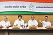 | Photo: Imago/Hindustan Times : Rebuild Team: Jairam Ramesh, K. C. Venugopal, Mallikarjun Kharge and Rahul Gandhi at a meeting in New Delhi on January 11, 2026
