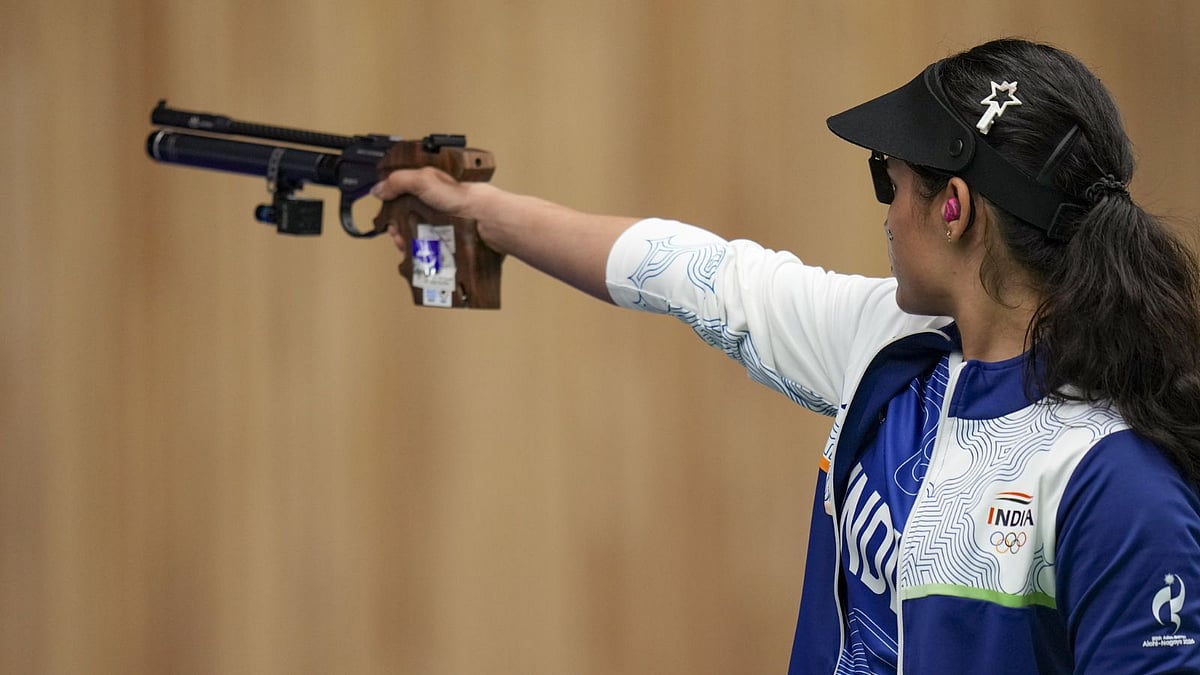 Bhaker ended fifth in the women's 10m air pistol event - Photo: PTI