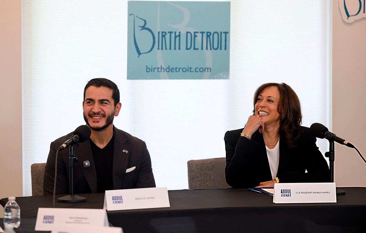 Kamala Harris campaigns with Abdul El-Sayed in Detroit as he seeks Democratic unity ahead of the Michigan Senate election. - X