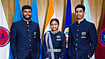 Indian Mountaineering Federation : India National Coach Sport Climbing, Bibhas Ray (left), along with Indian Speed Climbers, Joga Purty(middle), and Deepu Mallesh (right)