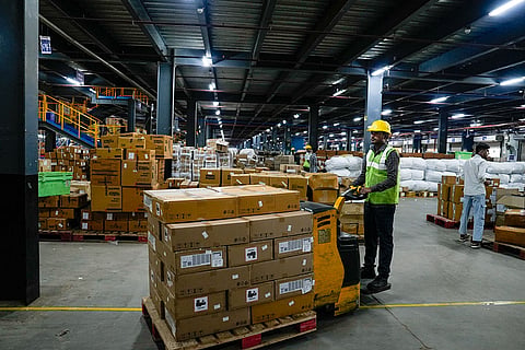 Flipkart workers prepare packages ahead of 'The Big Billion Days 2026' sale at the company's Fulfillment and Sort Center, in Sanpka, Haryana, Wednesday, Sept. 23, 2026.