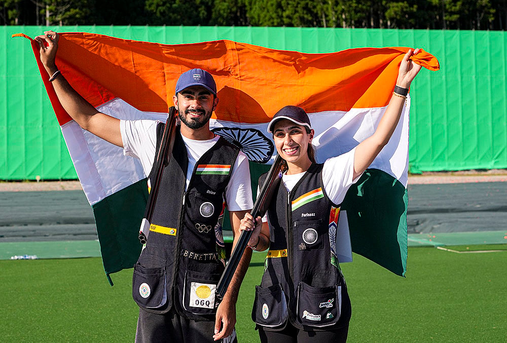 India at Asian games 2026 Shooting mixed team skeet