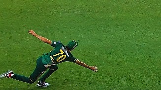 Marco Jansen pulled off a stunning, full-length diving catch at deep midwicket to dismiss Australia's Matt Renshaw. - FanCode/X