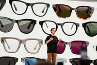| Photo: AP/Jeff Chiu : Meta CEO Mark Zuckerberg speaks during the Meta Connect conference, Wednesday, Sept. 23, 2026, in Menlo Park, Calif.