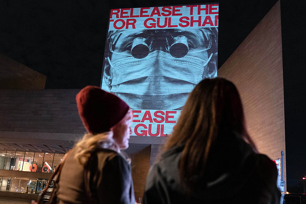 Protest in support of jailed activist