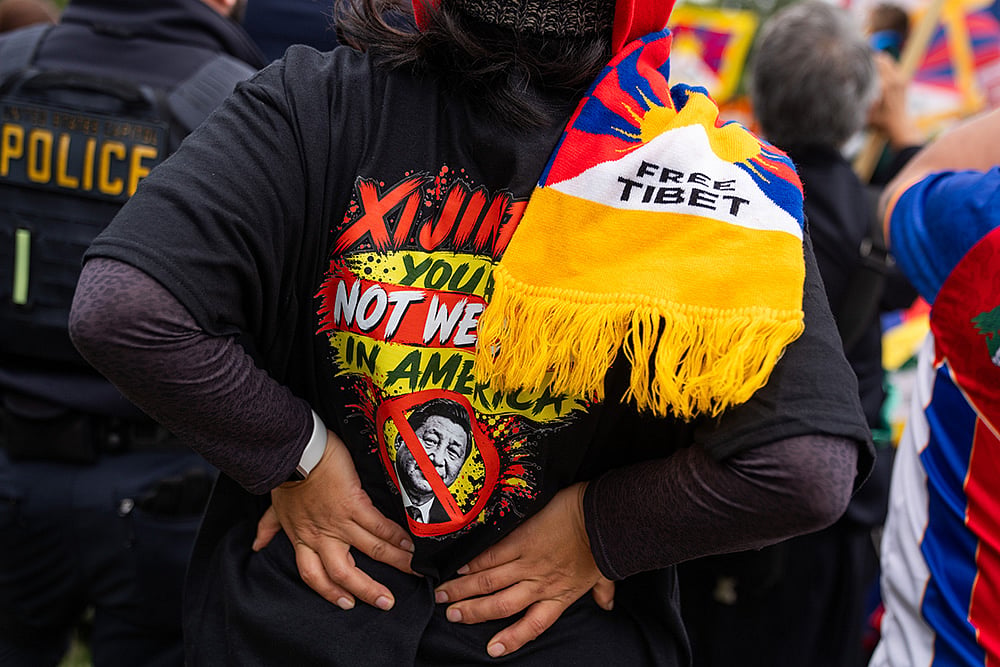 Pro-Tibet independence protestors