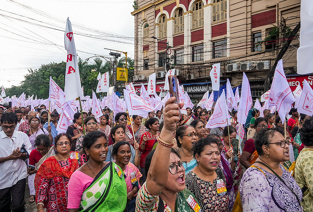 All India Democratic Womens Association protest