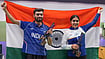 | Photo: PTI/Atul Yadav : India’s Suruchi Singh, right, and Kamaljeet celebrate after winning Gold medal in the 10 meter air pistol mixed team final in the ongoing Asian Games 2026, in Nagoya, Japan, Friday, Sept. 25, 2026. 