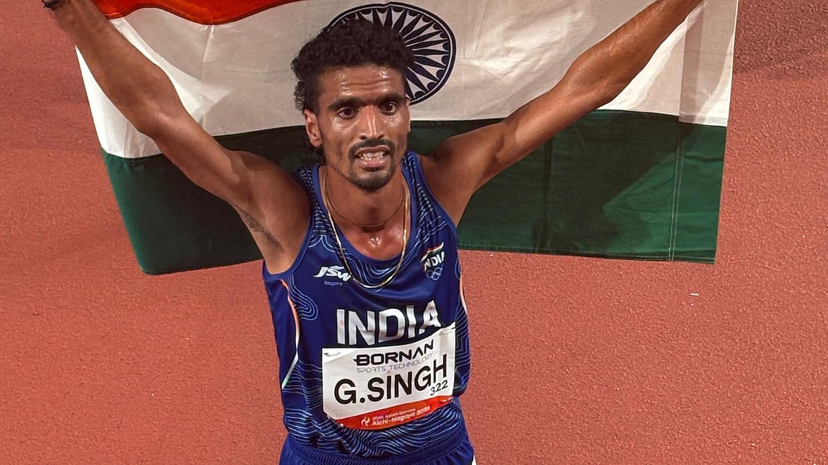 Gulveer Singh delivered a tactical masterclass on the track to secure a brilliant silver medal in the men's 10,000m final at the Asian Games 2026. - afiindia/X