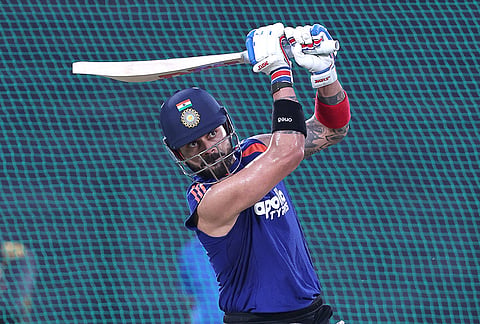 Fresh from a break, Virat Kohli steps out to practice ahead of the three-match ODI series.
