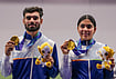 Shooting Gold! Suruchi Singh And Kamaljeet Power India To Top Spot In 10m Air Pistol Mixed Team | Photo: PTI/Atul Yadav : India’s Suruchi Singh, right, and Kamaljeet celebrate after winning Gold medal in the 10 meter air pistol mixed team final in the ongoing Asian Games 2026, in Nagoya, Japan, Friday, Sept. 25, 2026.