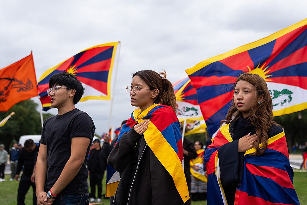 Pro-Tibet independence protestors