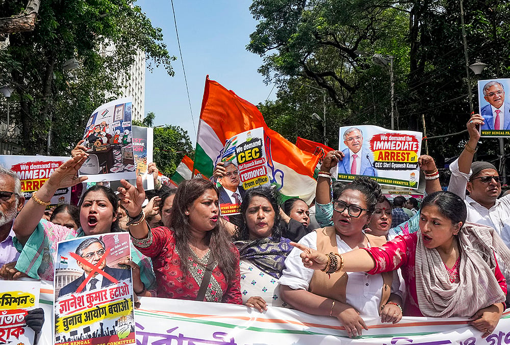 Congress protest in West Bengal