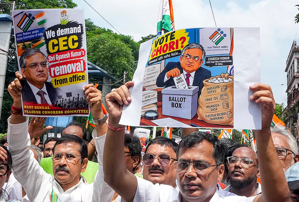 Congress protest in Kolkata