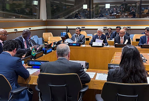 External Affairs Minister S Jaishankar takes part in the 'IBSA Foreign Ministers’ Meeting' along with South Africa’s Minister of International Relations and Cooperation Ronald Lamola, Brazil’s Foreign Affairs Minister Mauro Vieira and others, in New York. 