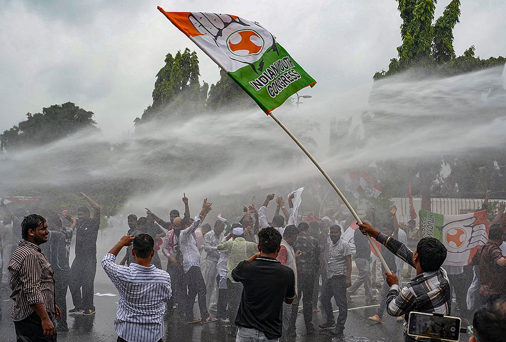 Congress protest in Patna