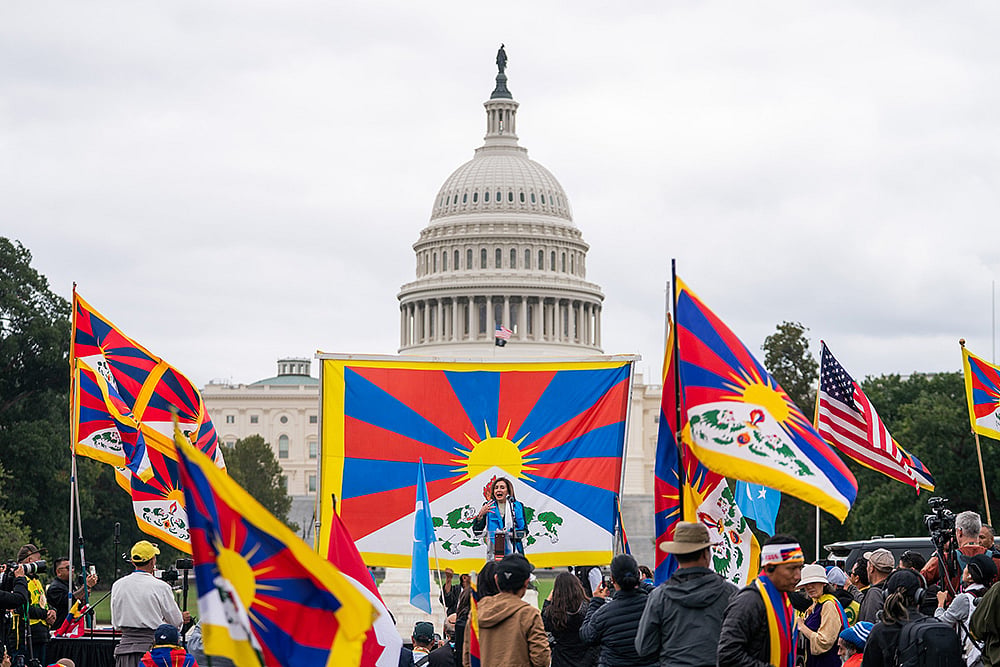 Pro-Tibet independence protestors