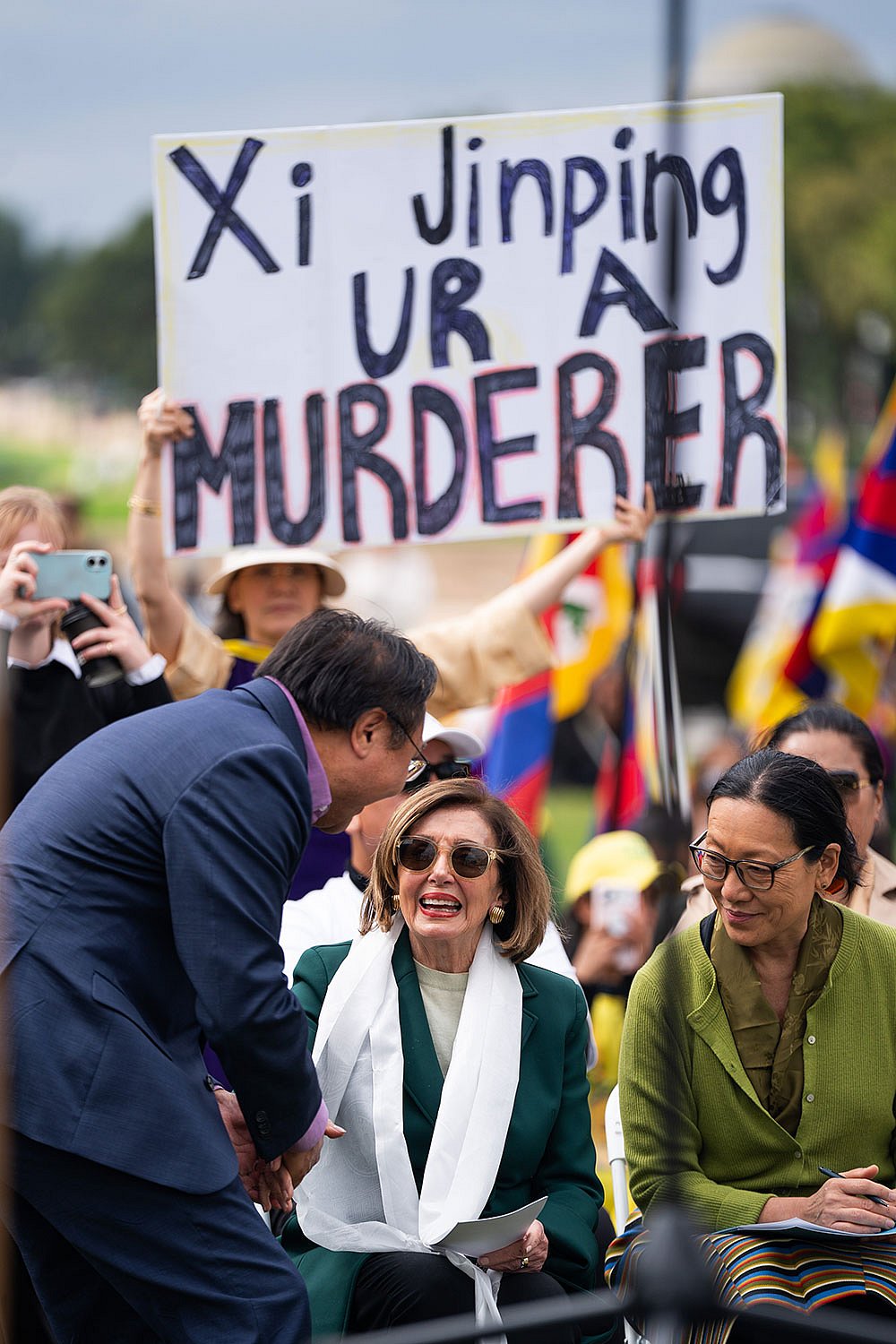 Pro-Tibet independence protestors