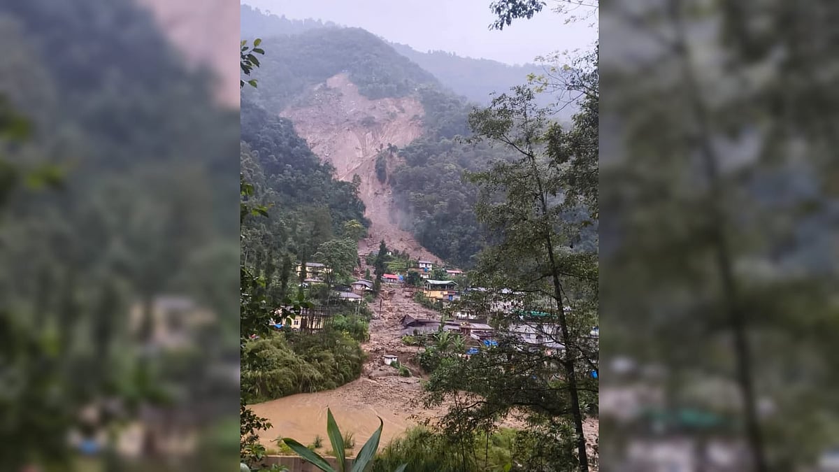 Landslide in Rimbi - Facebook@Prem Singh Tamang-Golay