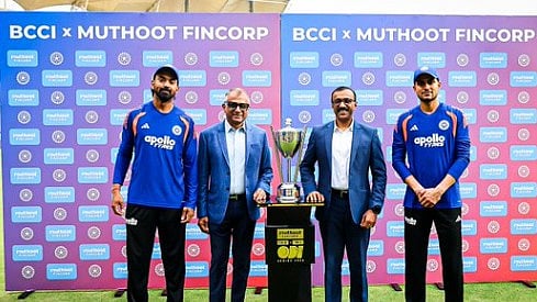 Muthoot FinCorp secured India's home series title sponsorship through March 2028. - BCCI/X