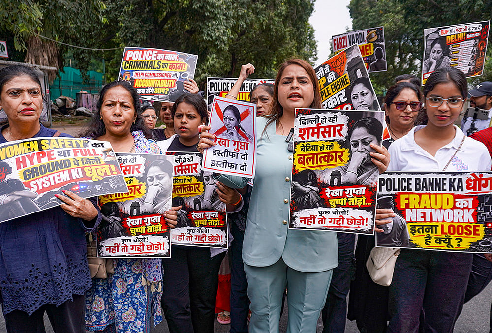 Cong leader Amrrita Dhawan protest in Delhi