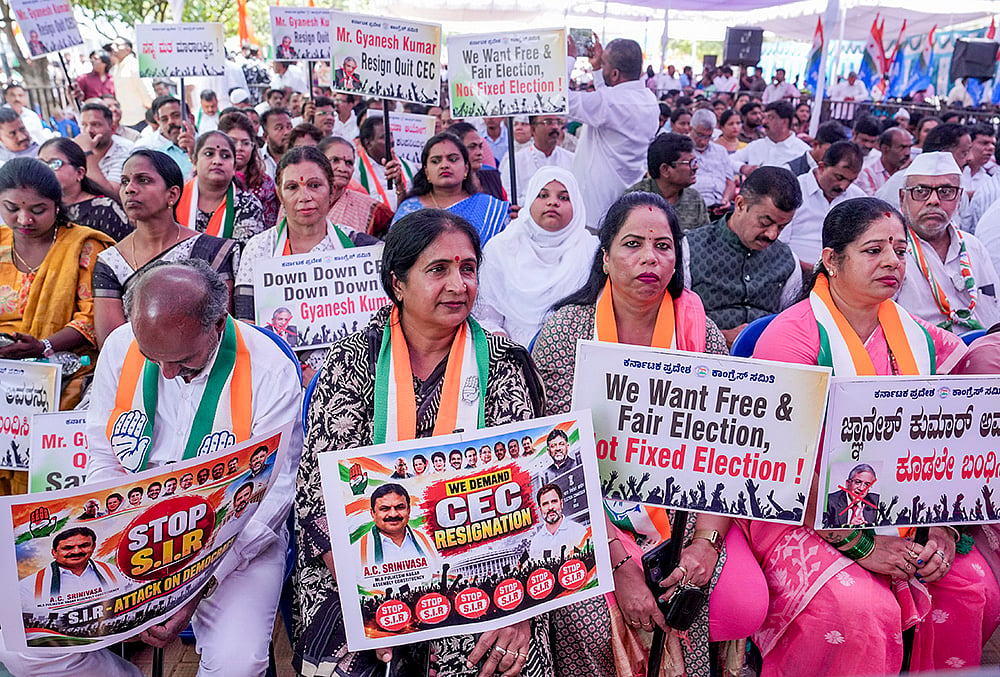 Congress protest in Bengaluru