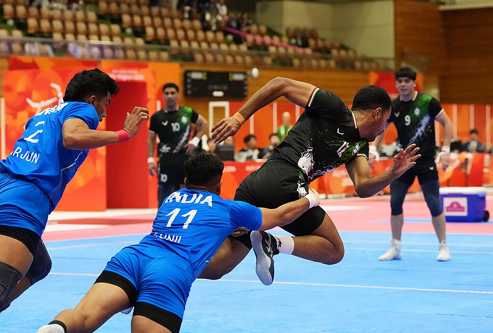India at Asian Games 2026 Mens Kabaddi final -Irans Amirmohammad Zafar Danesh