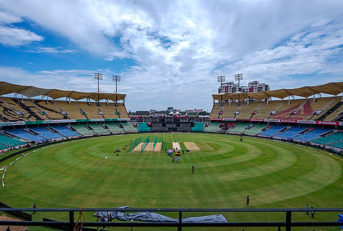 Preparations underway ahead of the first One Day International (ODI) cricket match between India and West Indies, in Thiruvananthapuram, Saturday, Sept. 26, 2026. 